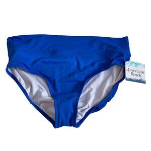 Maurices bikini bottoms blue high waisted wide band XL swim swimsuit
